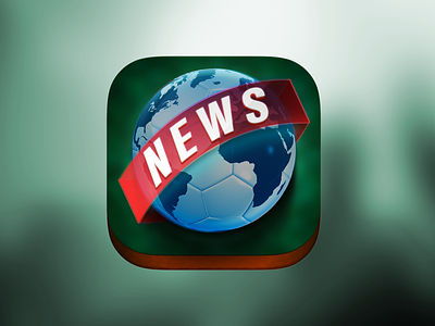 Soccer News! Ícone de aplicativo. app branding design design icondesign ios app icon illustration logo ui