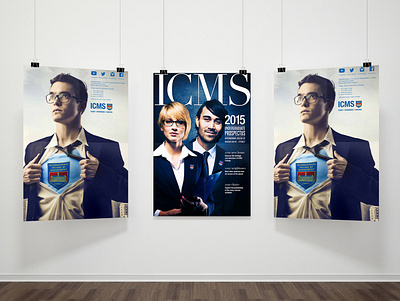 ICMS Prospectus art direction branding design graphic design magazine design