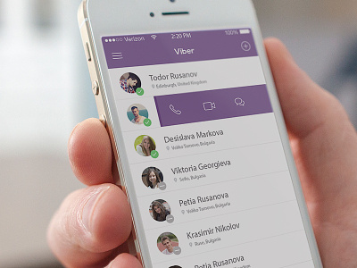 Viber Reimagined app application flat interface ios layout minimal mobile redesign ui ux viber