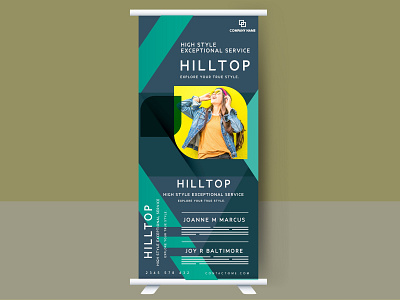 Roll Up Ad Banner Design 3 ad banner branding design graphic design illustration roll up banner