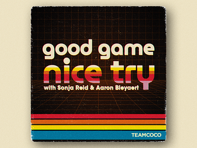 Good Game Nice Try Exploration 1 art direction brand identity branding logo logo design logomark logotype podcast podcast art retro typography video game vintage wip work in progress