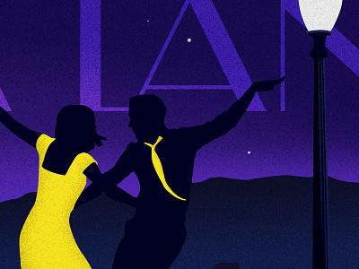 La La Land design illustration movie vector work in progress