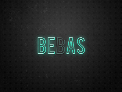 Bebas neon typography