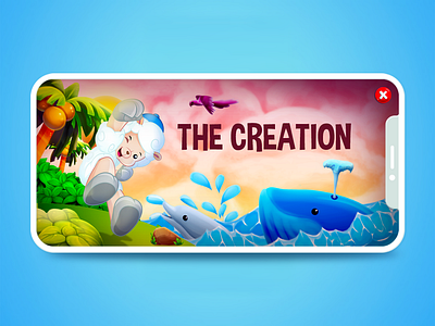 The Creation - The Game android android app app apple art bible biblical cellphone creative cute design fun game illustration ios ios app jesus jesus christ sheep