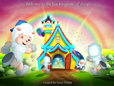 Welcom to the fun kindom of sheep! art character church creative fun illustration jesus christ lucci
