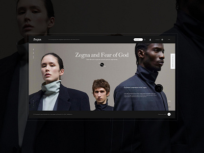 杰尼亚 (Zegna) brand buy clothing clothing label concept design shopping ui underwear web designer