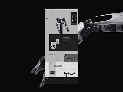 Naver Labs 2021© black brand concept design intelligent robot ui web designer