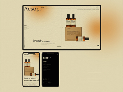 Aesop aesop body care concept hair skin care ui user experience user interface website design