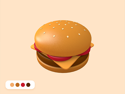 The hamburger 3d c4d typography