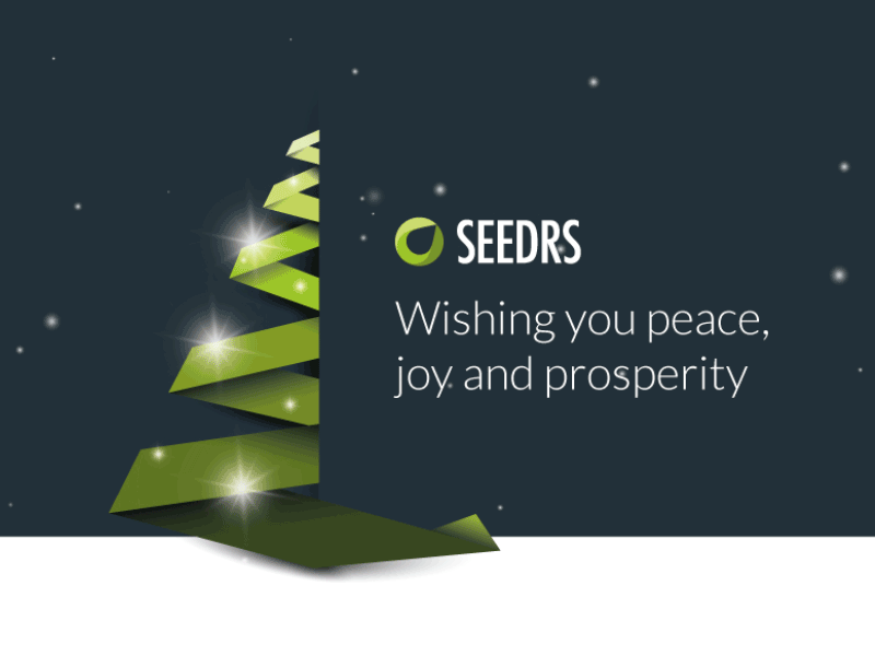 Season's Greetings from Seedrs after effects crowdfunding gif green greetings season seedrs snow sparkle xmas
