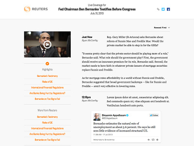 Reuters Live Blog Revision blog minimal site ui website