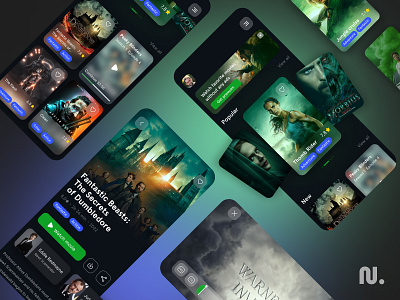 Movie App app cinema design film ios mobile television tv ui user interface ux watching