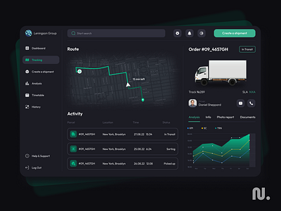 Shipment Tracking App app dashboard design gps interface location map shipment user interface uxui