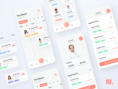 Beauty Salon App app appointment beauty beauty salon calendar dashboard doctor interface ios mobile salon schedule user interface uxui