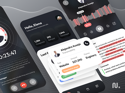 Call Recorder Mobile IOS App app call design interface ios mobile meetings recorder sound user interface uxui voice
