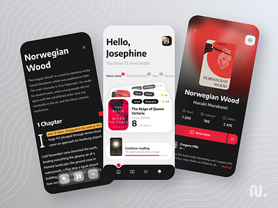 Book Mobile IOS App app articles audio book book design interface ios mobile reading user interface uxui