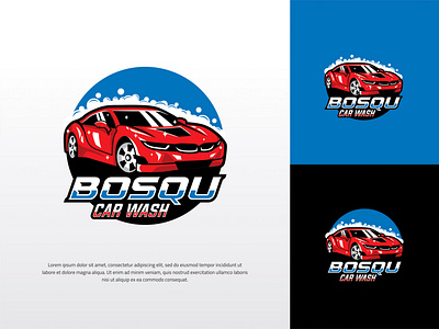 A CAR WASH LOGO WITH E-SPORT STYLE abstract background car creative design element fast game graphic icon illustration logo modern motor race set speed sport symbol vector
