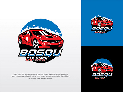 A CAR WASH LOGO WITH E-SPORT STYLE