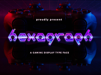 Hexagraph Font Family comb console esport flare font font design futuristic game gaming geometry hexagon hexagonal honeycomb light sci fi shape sky space typeface typography