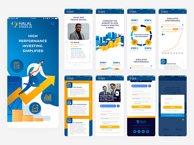 Sharia Finance and Investing Landing Page finance flat illustration investing landing page sharia ui design uiux