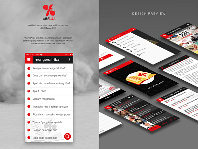 wikiRIBA UI/UX Design design flat home page illustration interaction interface islam islamic app motion design muamalat muslim app riba service ui user experience ux web website