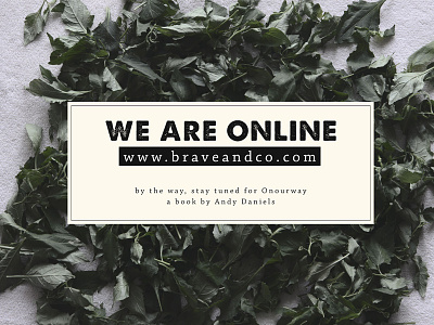 we are online adventure brand braveandco bravelittlehearts bravesminimal inspire journey lifestyle minimal website
