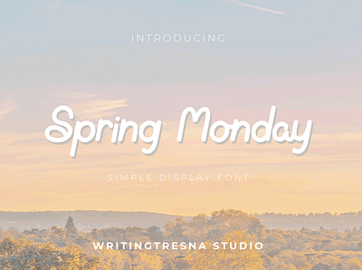 Spring Monday Simple Display Font calligraphy creative display font font font design hand lettering letter lettering simple typeface