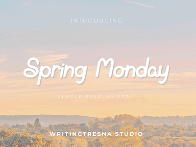 Spring Monday Simple Display Font calligraphy creative display font font font design hand lettering letter lettering simple typeface