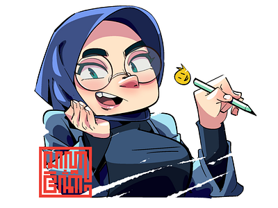 Girl with Hijab anime clipstudiopaint design girl hijab illustration manga