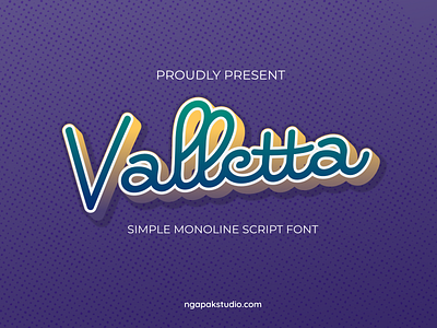 VALLETTA SIMPLE MONOLINE SCRIPT FONT | NGAPAKSTUDIO.COM