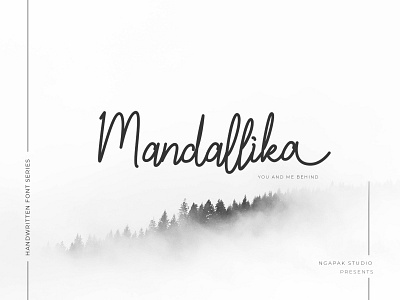 Mandallika Simple Script Monoline Font | Ngapakstudio calligraphy design display font font font awesome letter lettering logo script typ