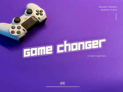 Game Changer | E-Sport Typeface Ngapak Studio calligraphy design display font e sport esport font font awesome graphic design illustration letter lettering logo logotype script