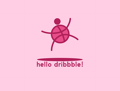 HELLO DRIBBBLE! branding design flat hello hello dribbble hello dribble hello world hellodribbble illustration illustrator logo logo design minimal vector