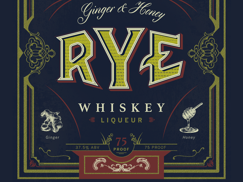 Rye Whiskey Label by Matt Davis on Dribbble