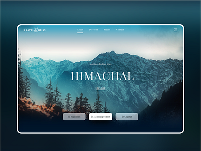 TravelBliss Lendingpage design illustration travel agency travel app traveling website design