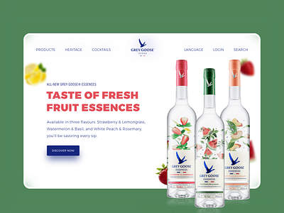 Grey Goose Lending page - Concept graphic design greygoose ui design ux design vodka