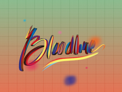 Bloodline bloodline colorful dribbble lettering psbrush type typeface