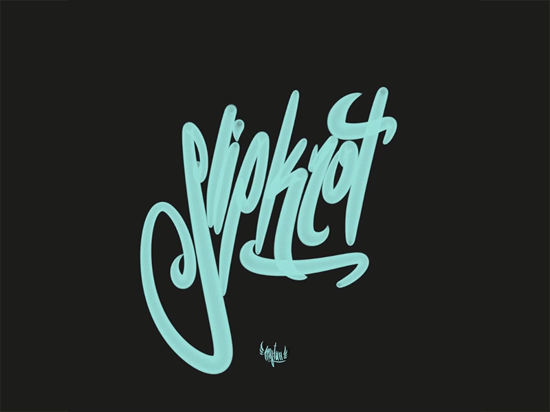 Slipknot art band graffiti lettering music photoshop ps spraybrush type wacom wacomart wallart