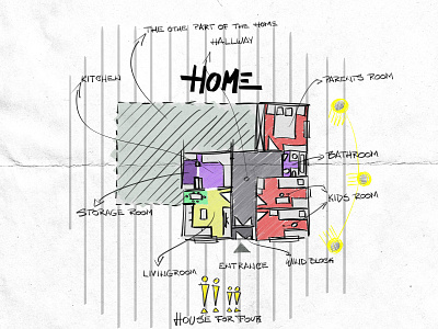 Home architechture architect artist design home house living plan wacom