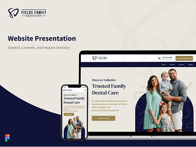 Dental Clinic Website_Fields Family Dentistry branding clinic dental dental clinic dentistry figma hospital hospitality landing page photoshop responsive treatment ui user experience user interface ux uxui webdesign website webui