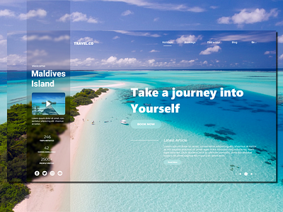 Travel.co_Landing Page Concept adobe xd adventure blue design island journey maldives mountain nature photoshop sea travel travelling ui uiux underwater ux vibes web webdesign