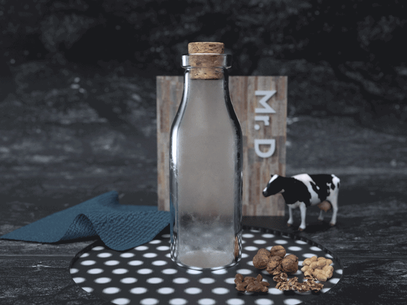 C4D+OC+realflow Milk fluid dynamic effect