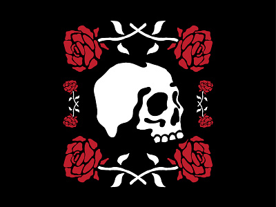 Roses are Red apparel band design graphic design illustration lifestyle punk rose roses skull tattoo