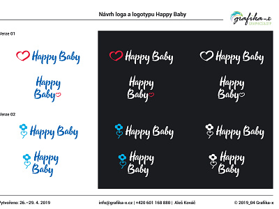 Logo design Happy Baby adobe illustrator