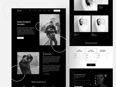 Photographer Portfolio design landingpage photographer portfolio page uidesign website design