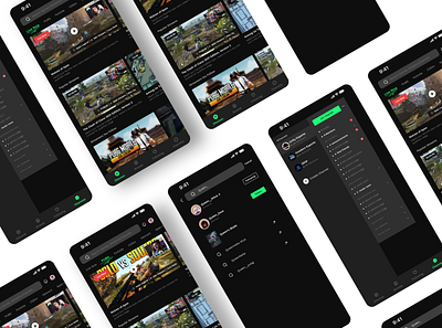 Streaming Mobile Application For Gamers (Dark Mode) darkmode design gaming streamerapp uidesign uxdesign