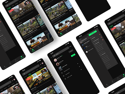 Streaming Mobile Application For Gamers (Dark Mode)