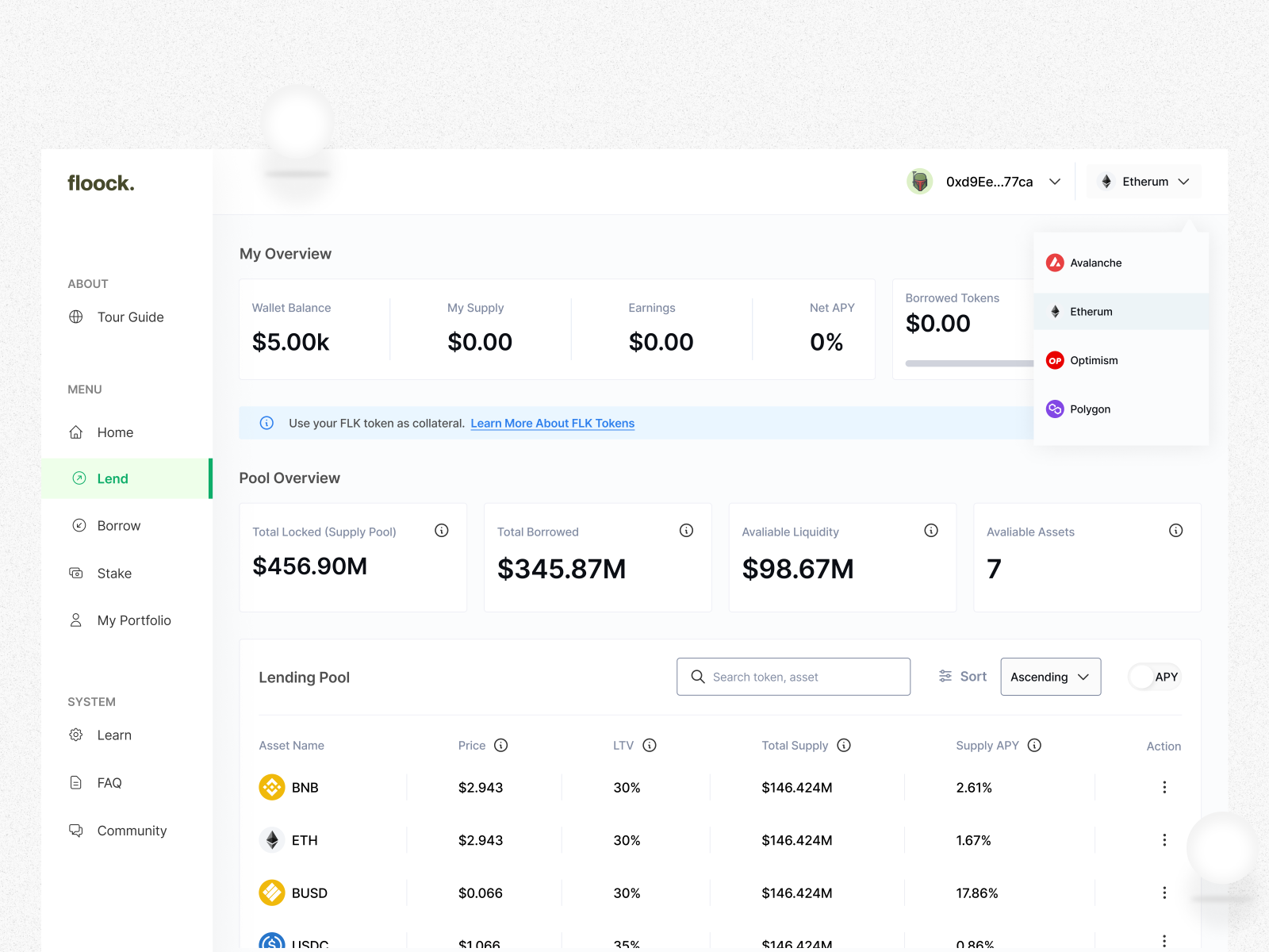 DEFI Lending Dashboard by Queennette Onyekachi on Dribbble