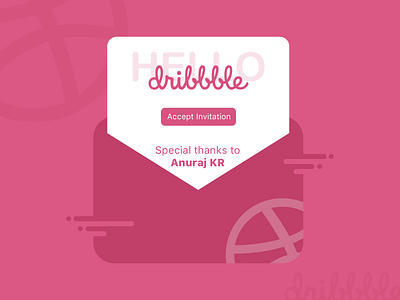 Hello Dribbble! design first invitation invite new thanks