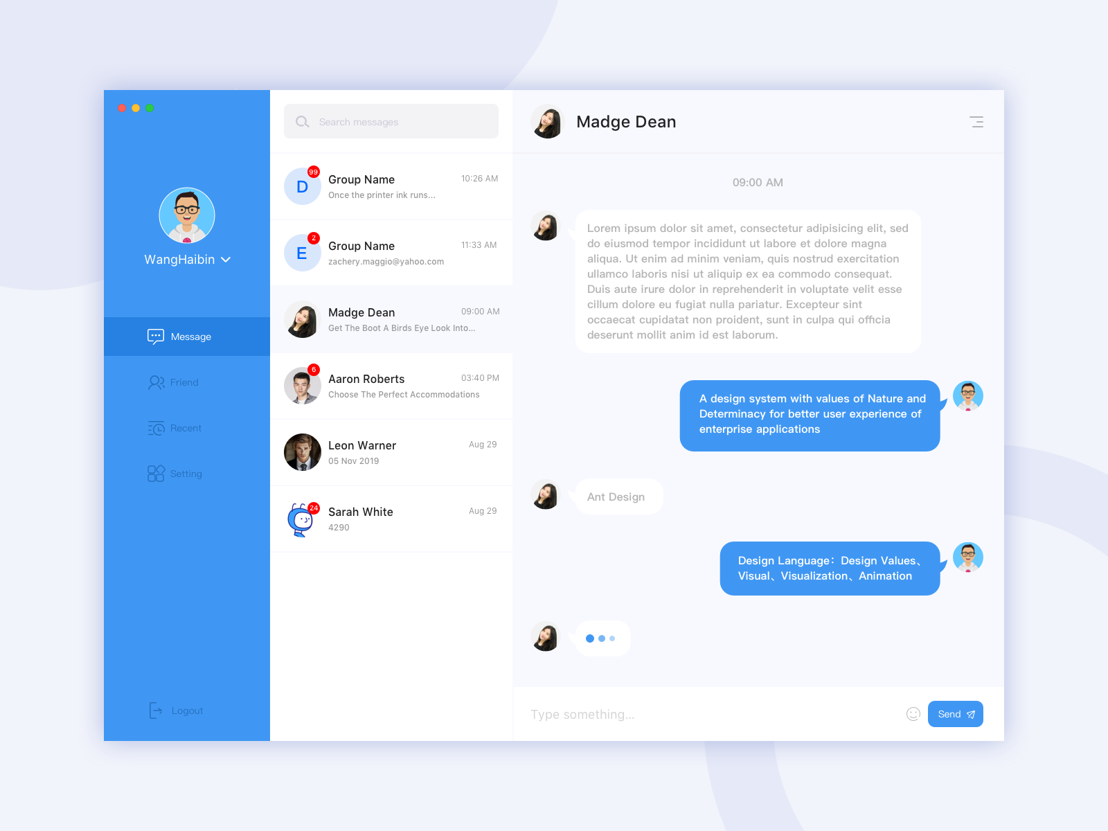 Instant Messaging by WangHaibin on Dribbble